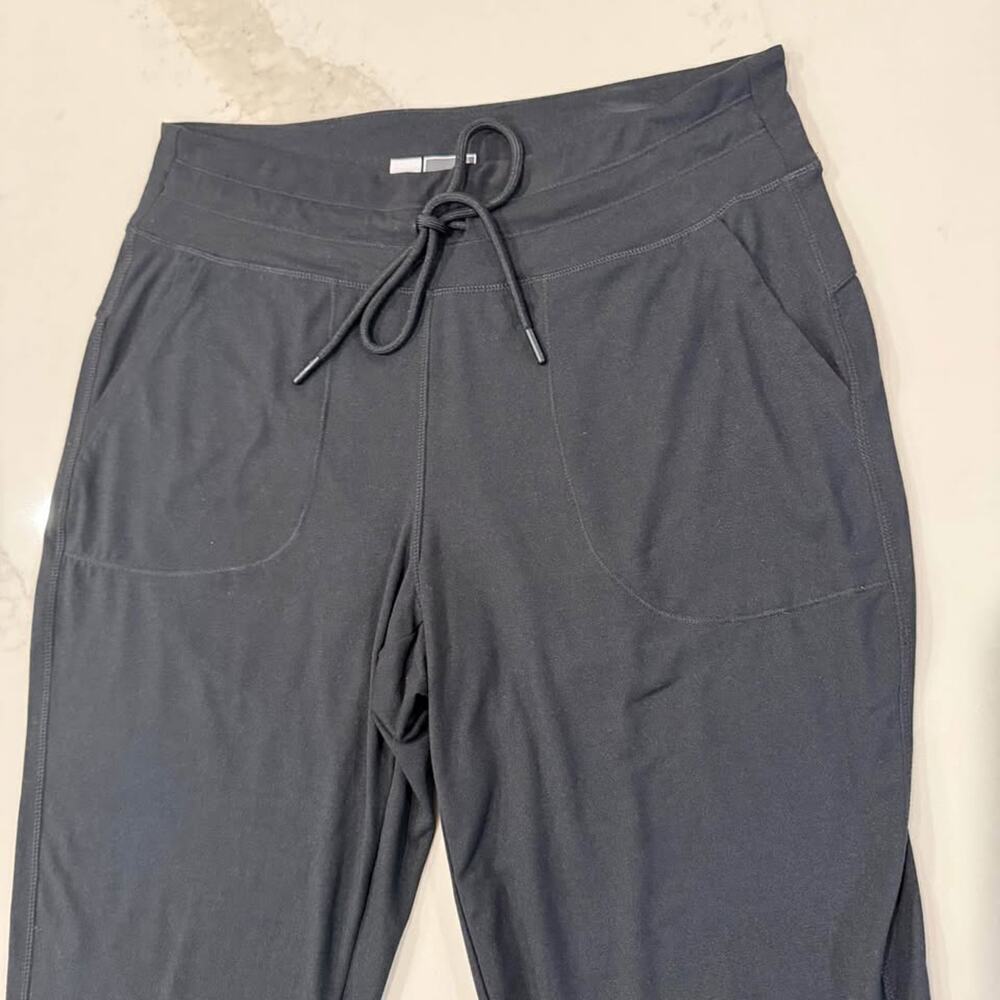 Lole High Rise Knit Jogger Sweatpants Women's Medium Black Drawstring Pockets - Picture 3 of 7